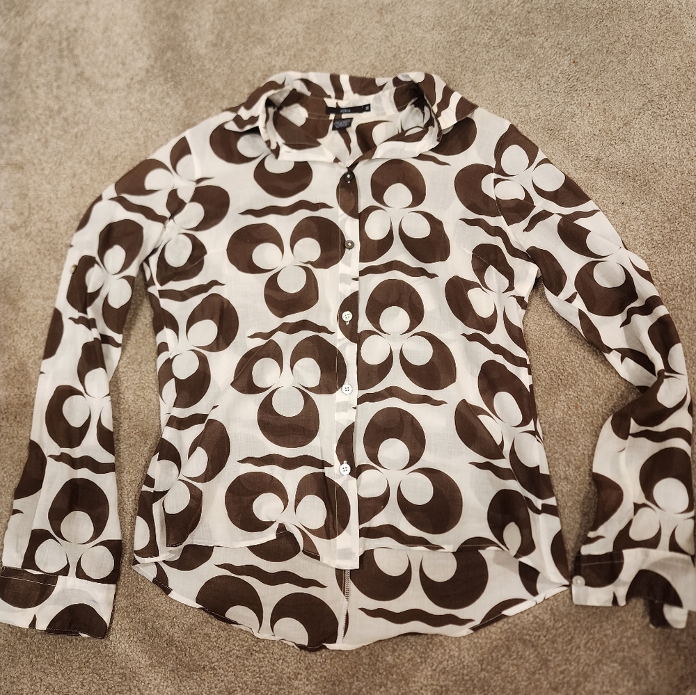 Alara button down women's top size M